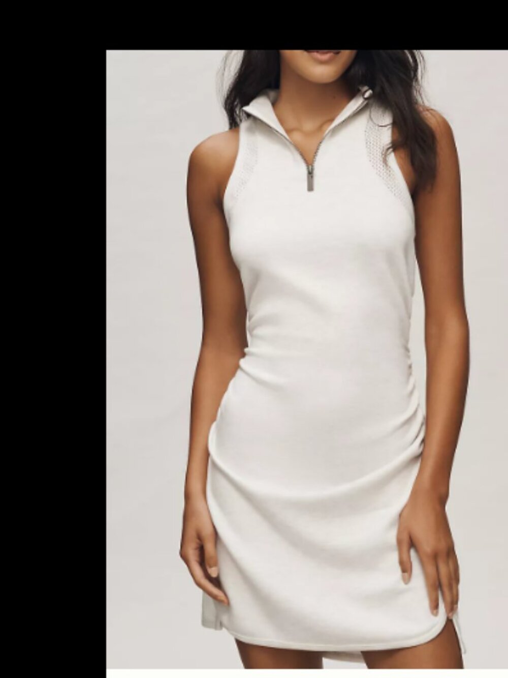 NWT - Daily Practice for Anthr Sleeveless Zip-Front Midi Dress - Off-White - XXS